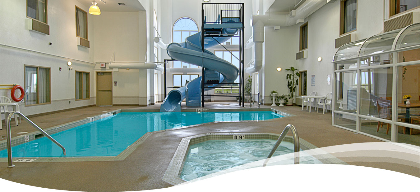 Indoor hotel waterslide